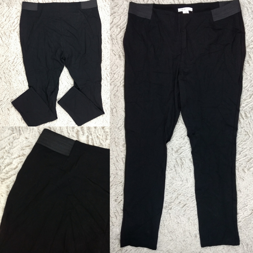 CLEO XXL Black Stetch Waist Skinny Leg Career Pants